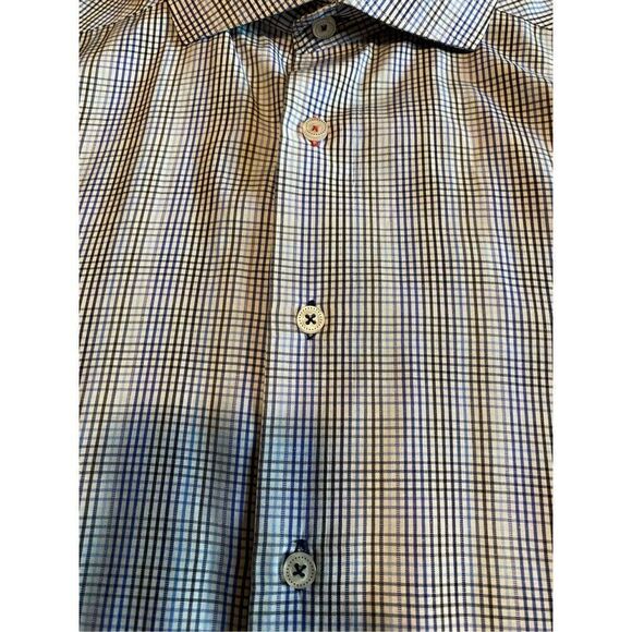 Size 7= XL 7 Downey St. check dress shirt, 100% cotton. Measurements provided. - Picture 8 of 12